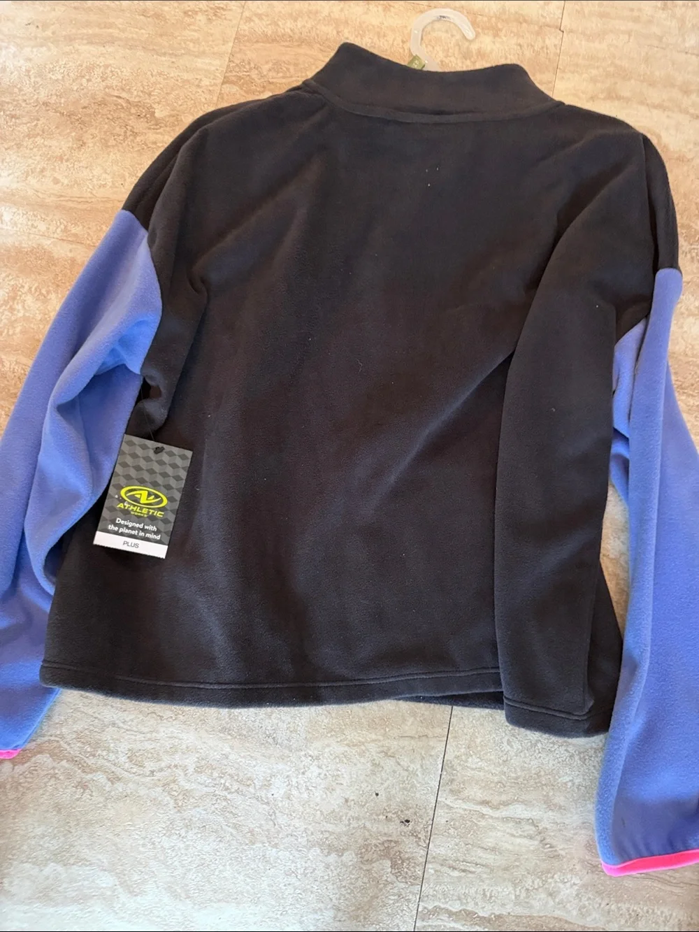 Athletic Works Black Fleece Pullover Jacket girls plus (XL) 14-16NWT